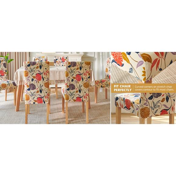 Stretchy Parson Chair Slipcovers for Dining Room Chair Set/4 by Lalluxy NEW - Picture 12 of 13